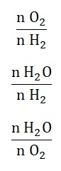 Relación entre cantidad química de cada compuesto