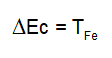 Ecuación: variación de energía cinética igual al trabajo de la fuerza eléctrica.